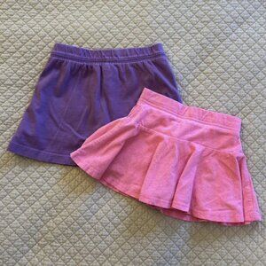 Land's End & Garanimals Lot of 2 Skorts in Purple & Pink in 2T
